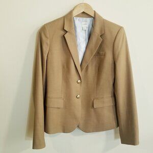 J Crew Factory Women’s Original Schoolboy Blazer – Camel – Size 6 - Wool Blend